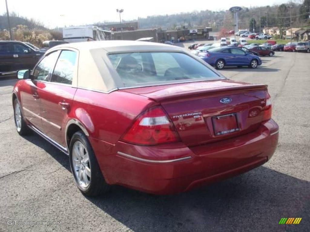 2006 Five Hundred SEL AWD - Redfire Metallic / Pebble Beige photo #5