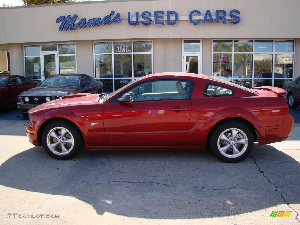 2008 Mustang GT Premium Coupe - Dark Candy Apple Red / Medium Parchment photo #1