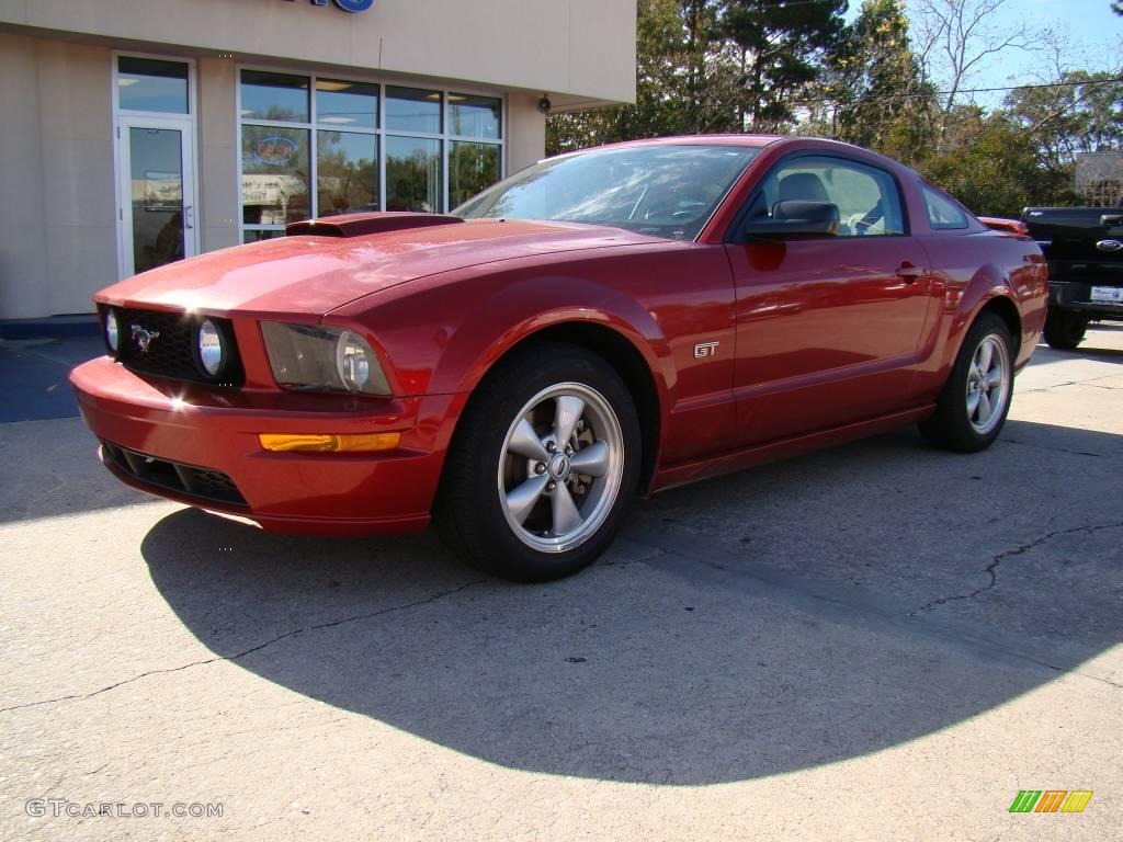 2008 Mustang GT Premium Coupe - Dark Candy Apple Red / Medium Parchment photo #2
