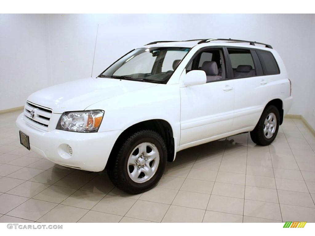 2006 Highlander 4WD - Super White / Ash Gray photo #3