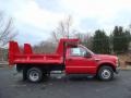 Red - F350 Super Duty XL Regular Cab Chassis Dump Truck Photo No. 2