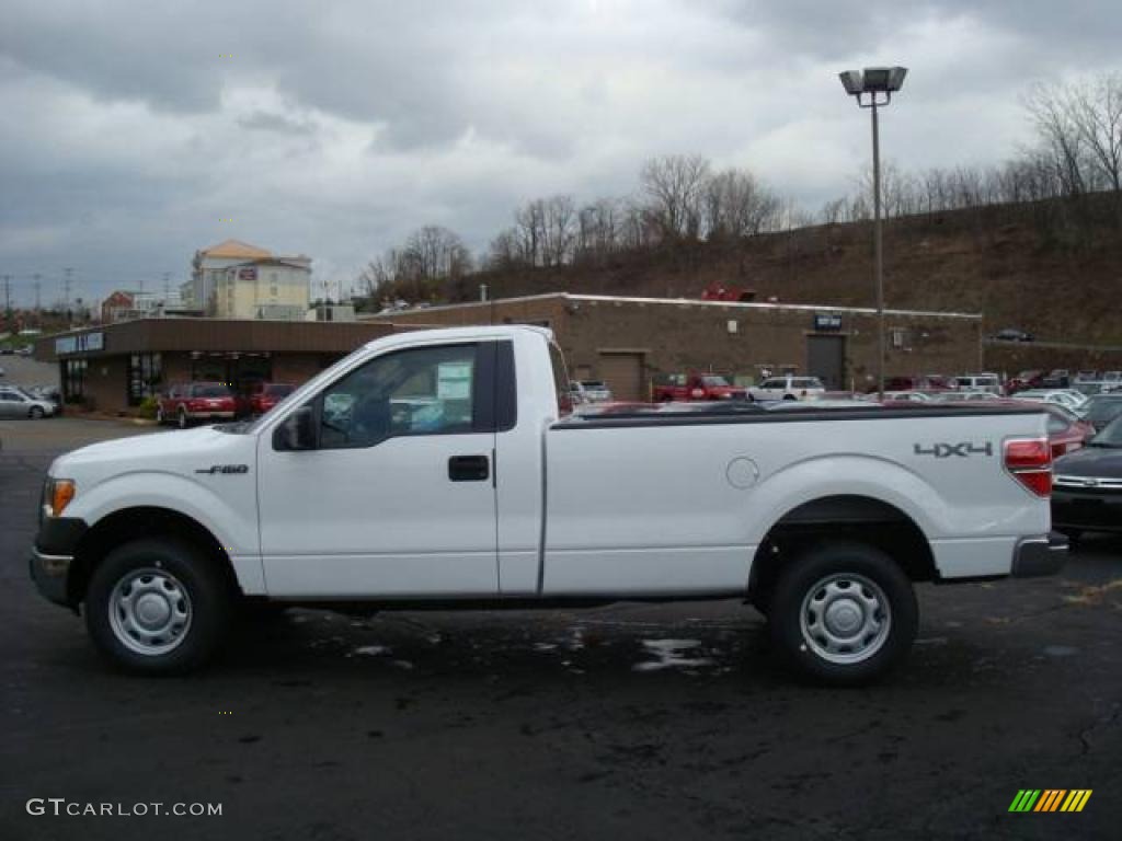 2010 F150 XL Regular Cab 4x4 - Oxford White / Medium Stone photo #6