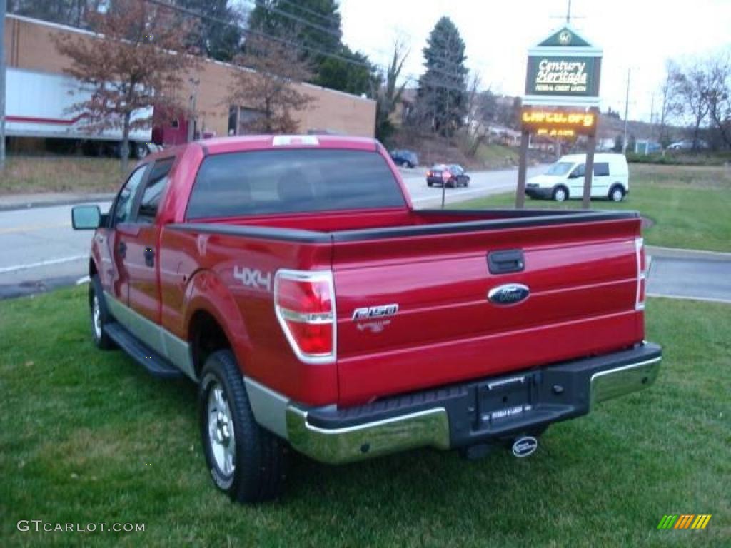 2010 F150 XLT SuperCrew 4x4 - Red Candy Metallic / Medium Stone photo #5