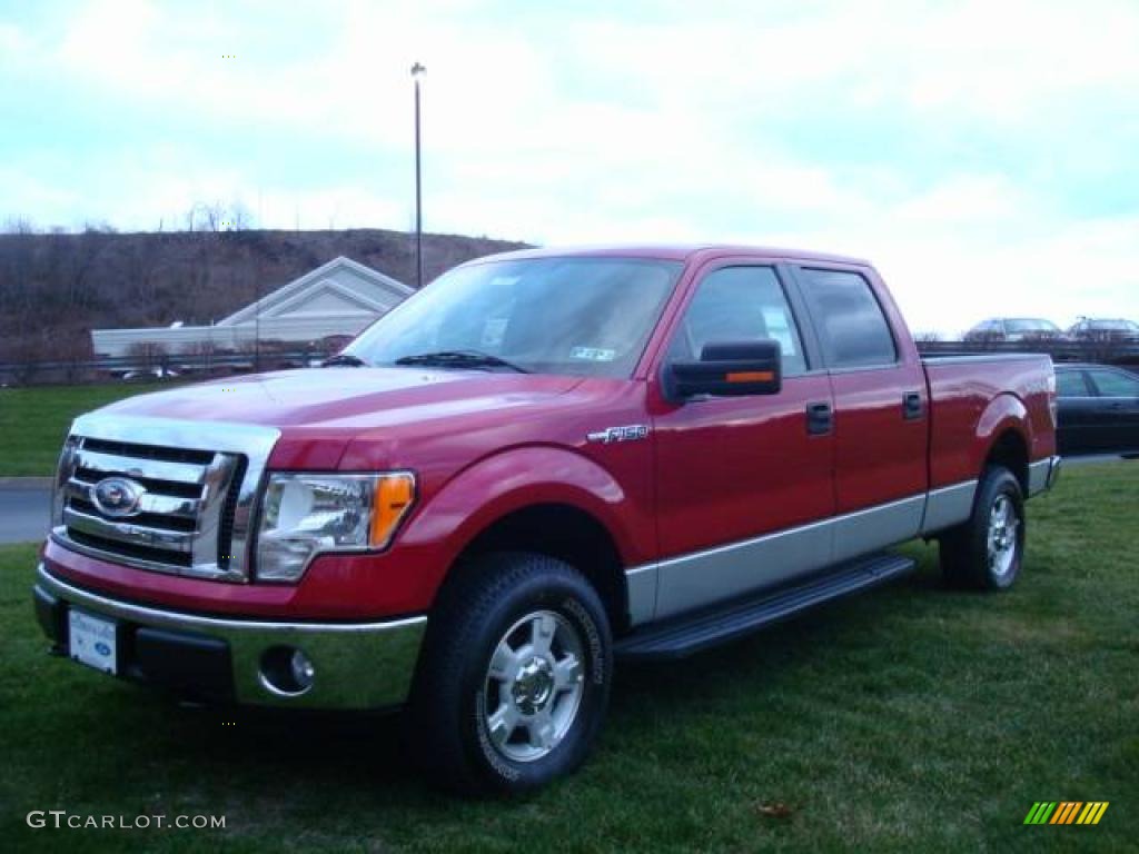 2010 F150 XLT SuperCrew 4x4 - Red Candy Metallic / Medium Stone photo #7