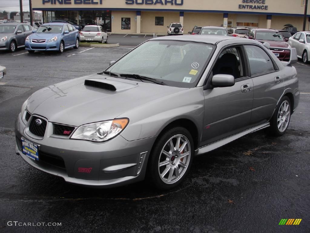 2007 Impreza WRX STi - Urban Gray Metallic / Blue Alcantara photo #1