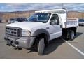 Oxford White - F450 Super Duty XL Regular Cab 4x4 Chassis Dump Truck Photo No. 1