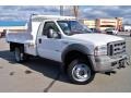 Oxford White - F450 Super Duty XL Regular Cab 4x4 Chassis Dump Truck Photo No. 3