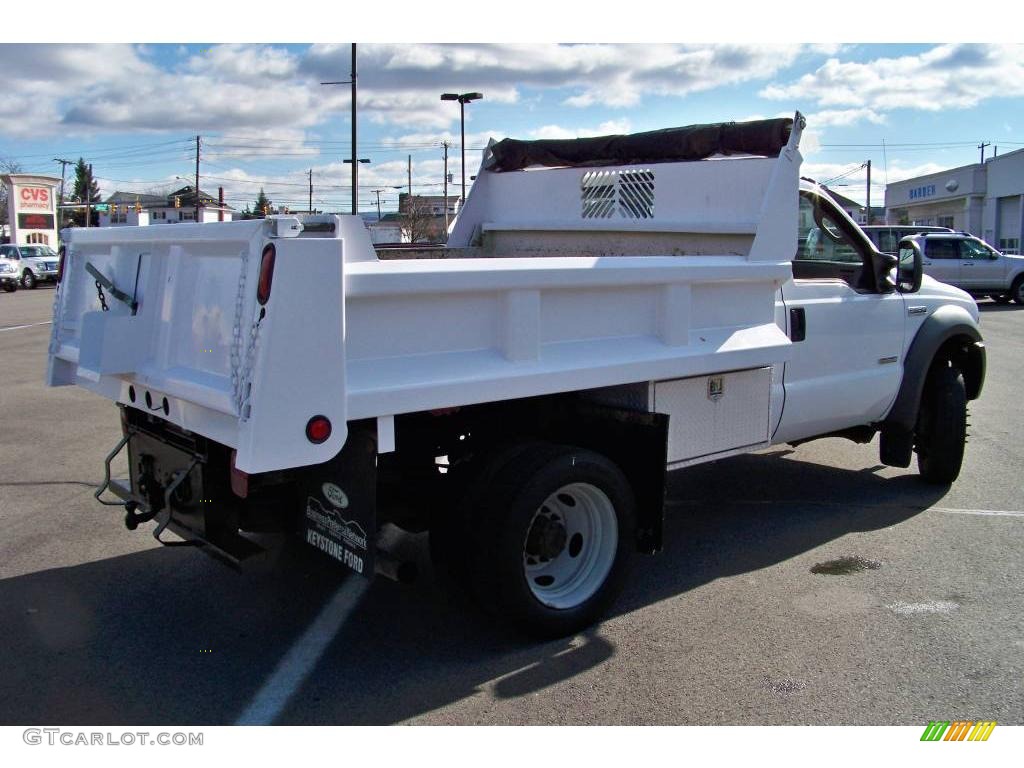 2005 F450 Super Duty XL Regular Cab 4x4 Chassis Dump Truck - Oxford White / Medium Flint photo #5
