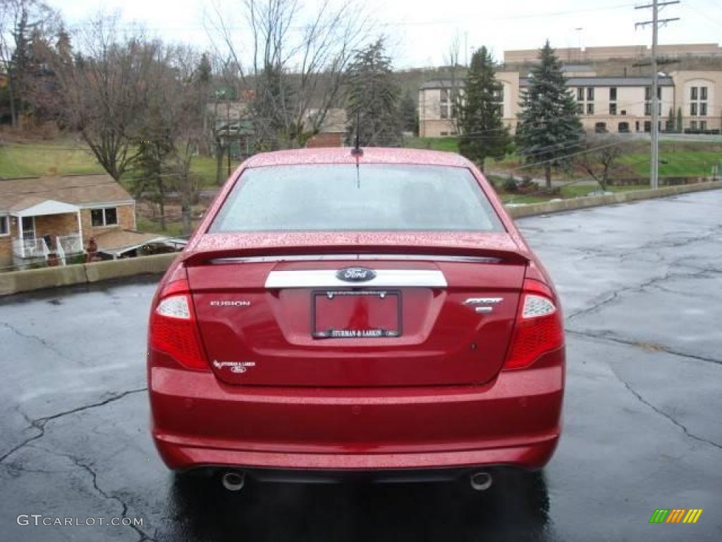 2010 Fusion Sport AWD - Sangria Red Metallic / Charcoal Black/Sport Black photo #4