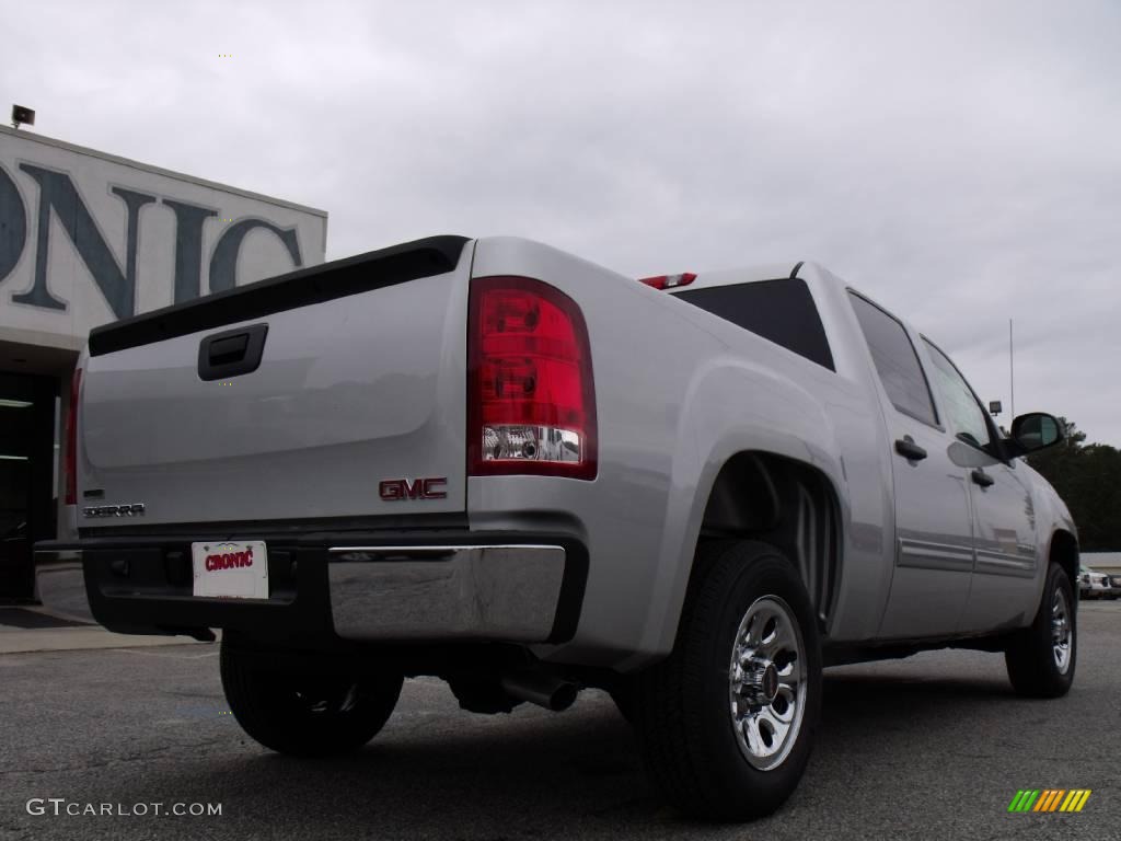 2010 Sierra 1500 SL Crew Cab - Pure Silver Metallic / Dark Titanium photo #8