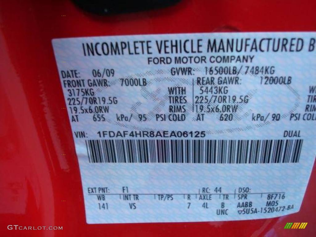 2010 F450 Super Duty Regular Cab 4x4 Chassis Dump Truck - Bright Red / Medium Stone photo #19