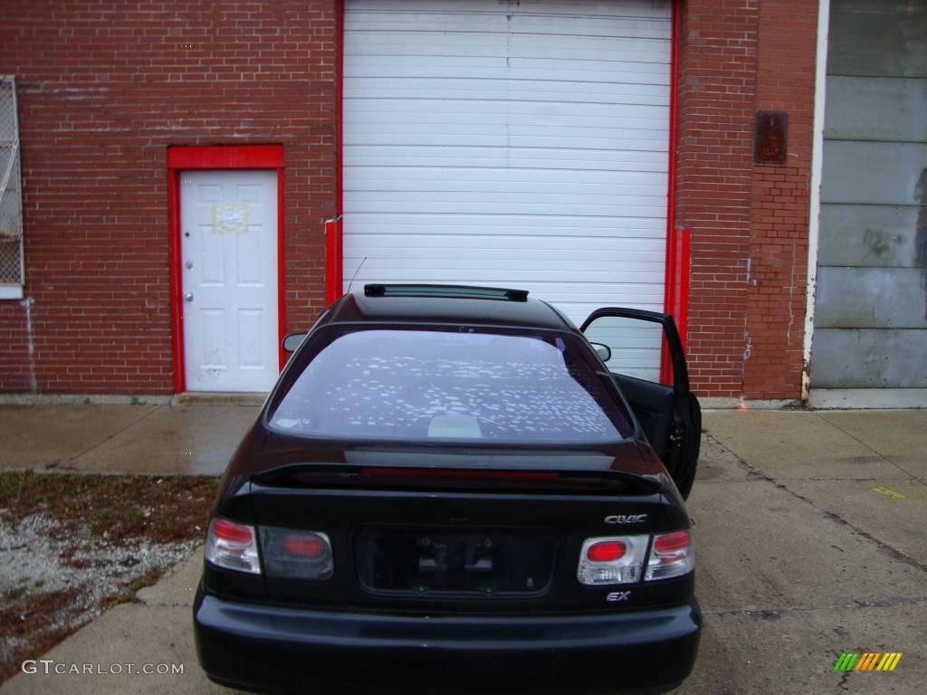 1996 Civic EX Coupe - Granada Black Pearl Metallic / Black photo #7