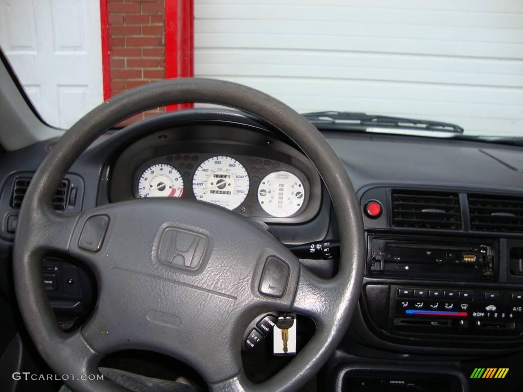 1996 Civic EX Coupe - Granada Black Pearl Metallic / Black photo #10