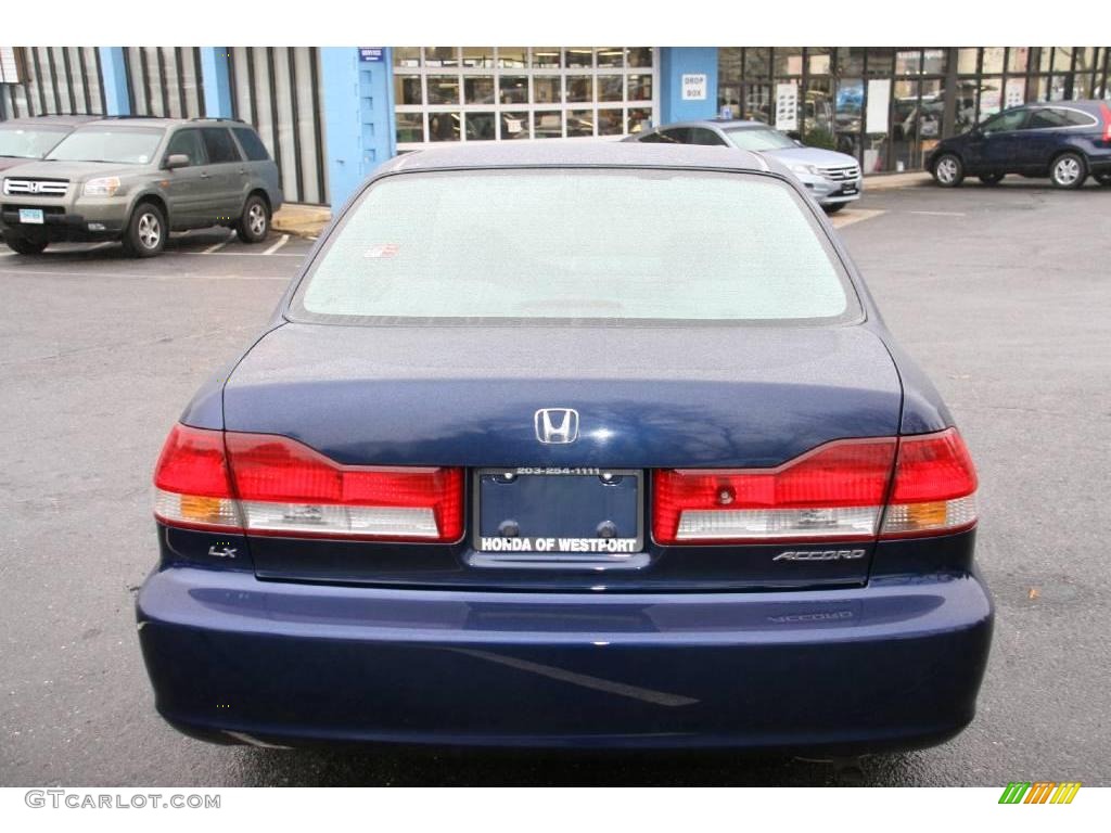 2002 Accord LX Sedan - Eternal Blue Pearl / Quartz Gray photo #6