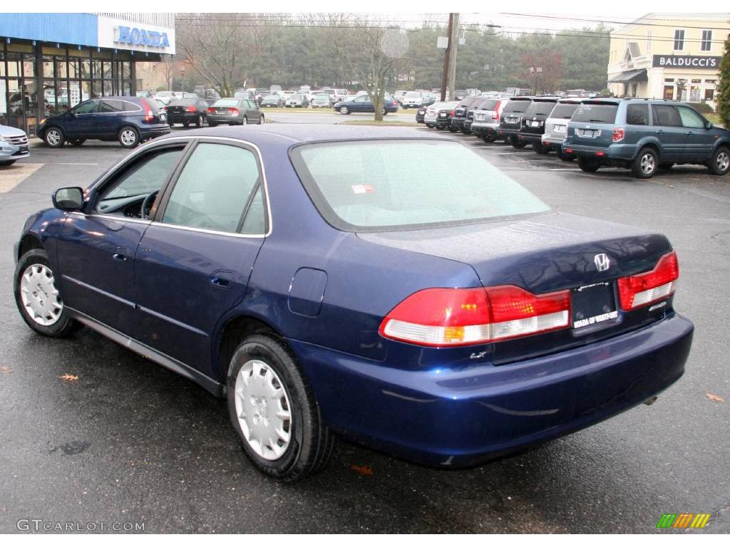 2002 Accord LX Sedan - Eternal Blue Pearl / Quartz Gray photo #8