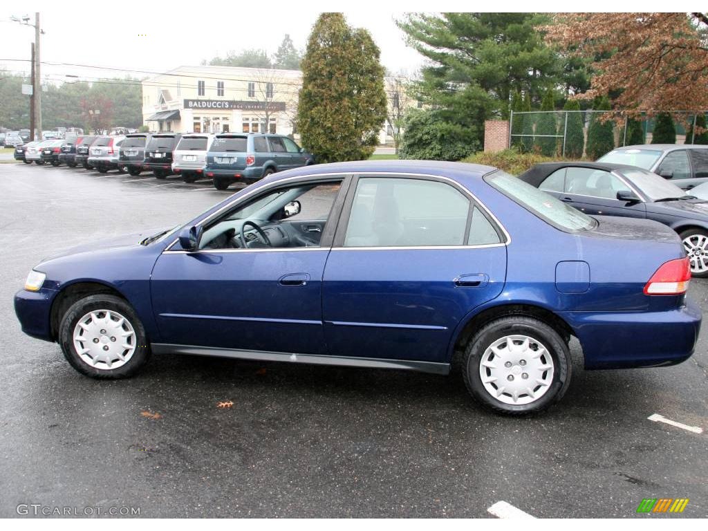 2002 Accord LX Sedan - Eternal Blue Pearl / Quartz Gray photo #9