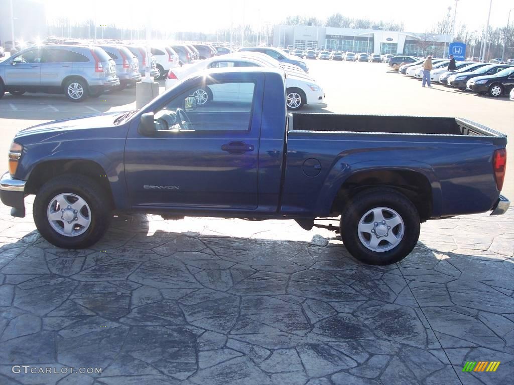 2005 Canyon SLE Regular Cab 4x4 - Superior Blue Metallic / Dark Pewter photo #4