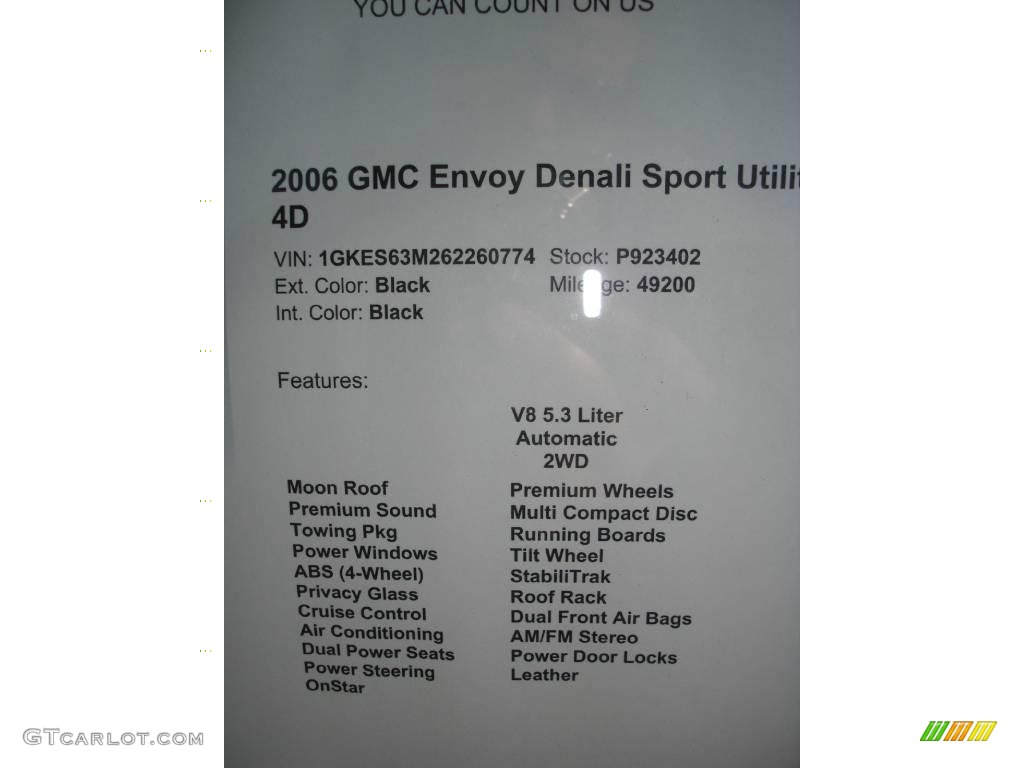 2006 Envoy Denali - Black Onyx / Ebony Black photo #5