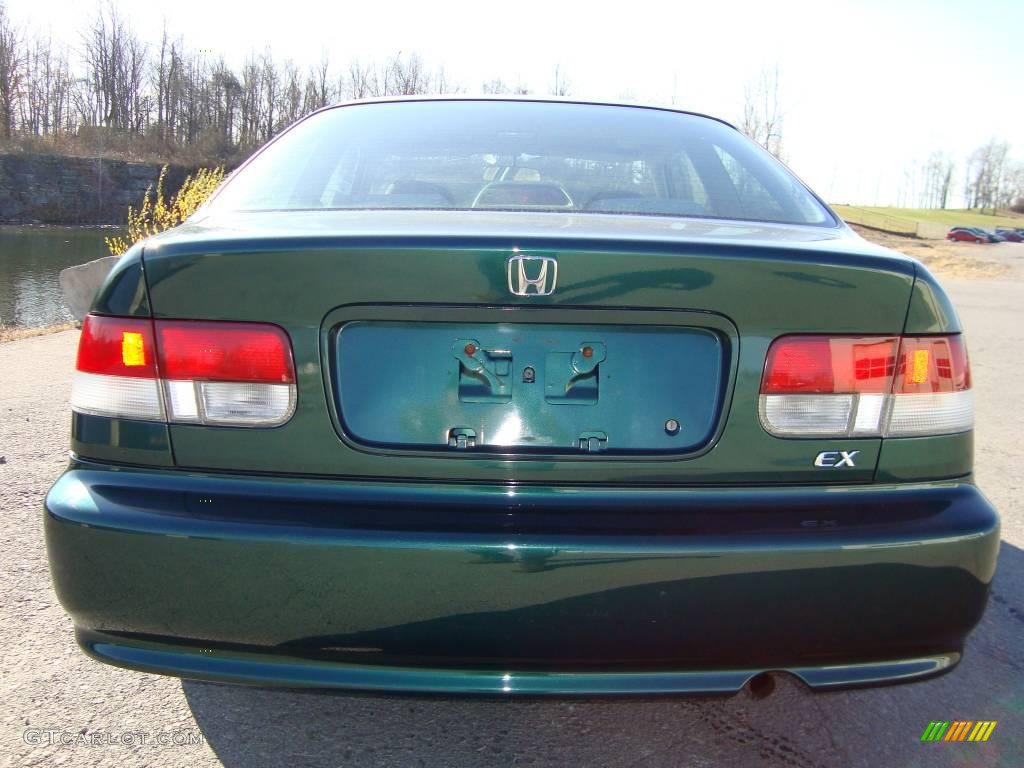 1999 Civic EX Coupe - Clover Green Pearl / Dark Gray photo #5