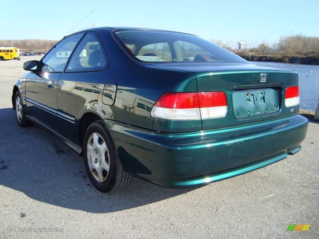1999 Civic EX Coupe - Clover Green Pearl / Dark Gray photo #8
