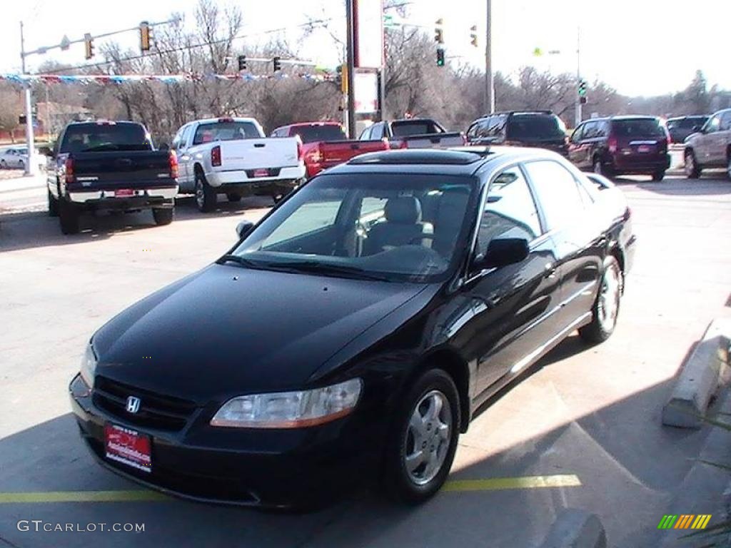 2000 Accord EX Sedan - Nighthawk Black Pearl / Quartz photo #7