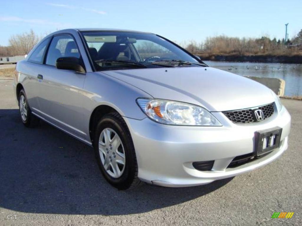 2004 Civic Value Package Coupe - Satin Silver Metallic / Black photo #1