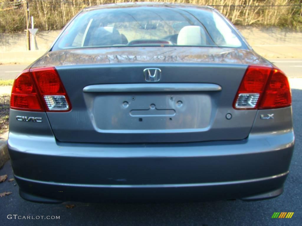 2004 Civic LX Sedan - Magnesium Metallic / Gray photo #5