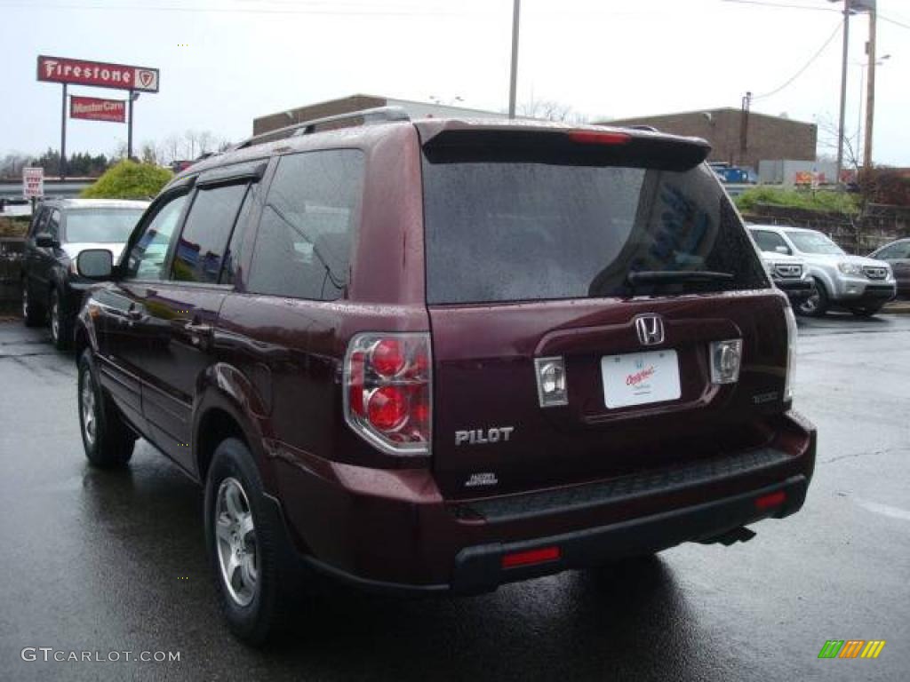 2007 Pilot EX 4WD - Dark Cherry Pearl / Gray photo #2