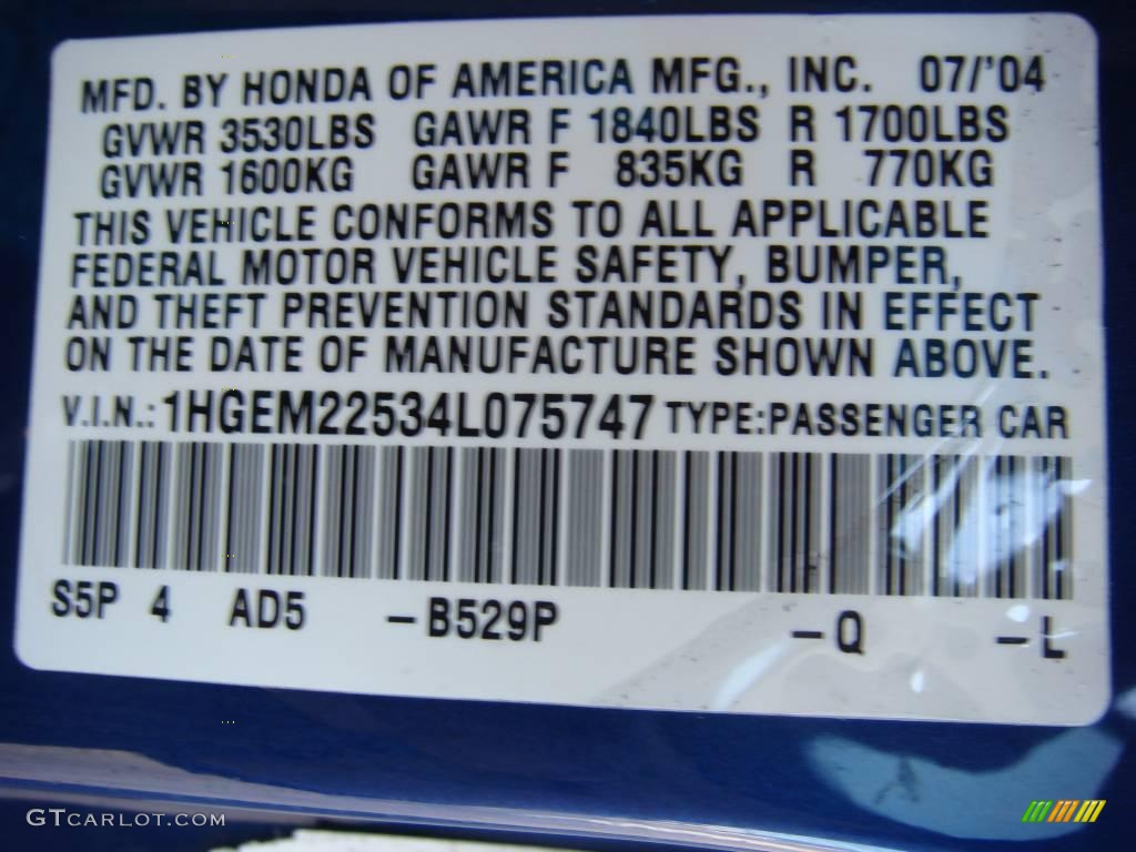 2004 Civic LX Coupe - Vivid Blue Pearl / Ivory Beige photo #17