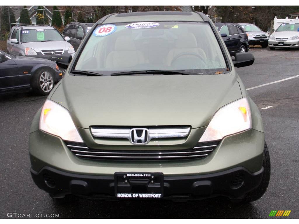 2008 CR-V EX 4WD - Green Tea Metallic / Ivory photo #2