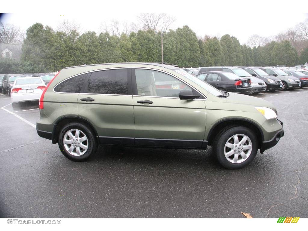 2008 CR-V EX 4WD - Green Tea Metallic / Ivory photo #4