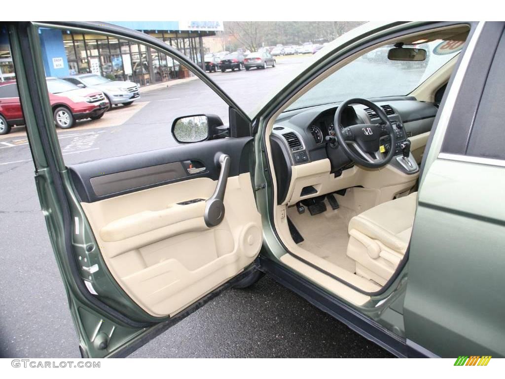 2008 CR-V EX 4WD - Green Tea Metallic / Ivory photo #10