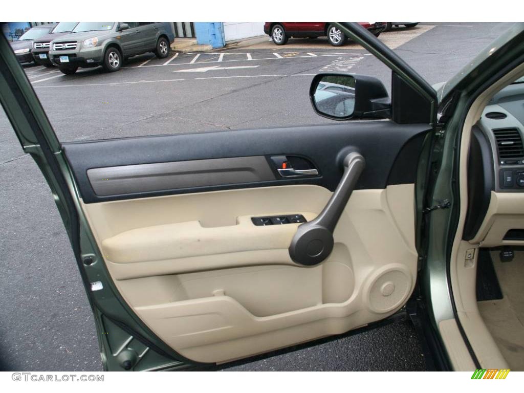 2008 CR-V EX 4WD - Green Tea Metallic / Ivory photo #17