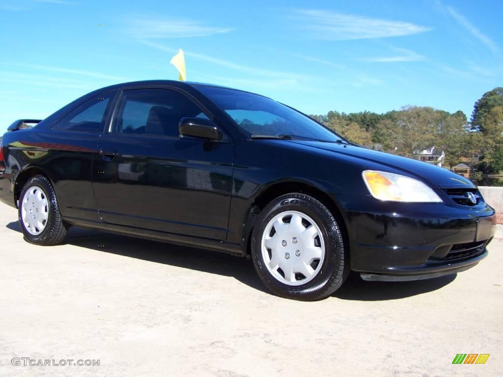 2001 Civic EX Coupe - Nighthawk Black Pearl / Black photo #1