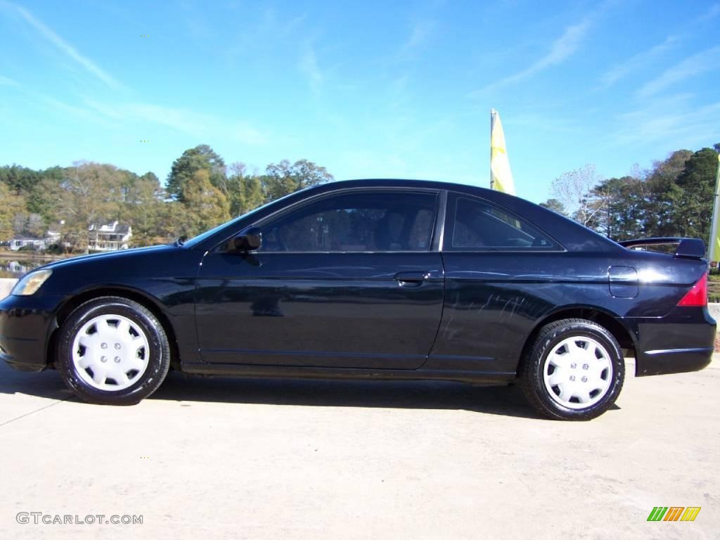 2001 Civic EX Coupe - Nighthawk Black Pearl / Black photo #4