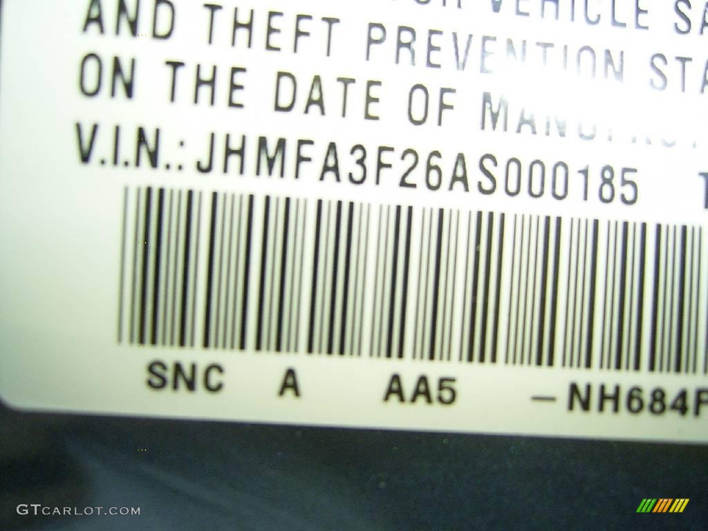 2010 Civic Color Code NH684P for Magnetic Pearl Photo #22466979