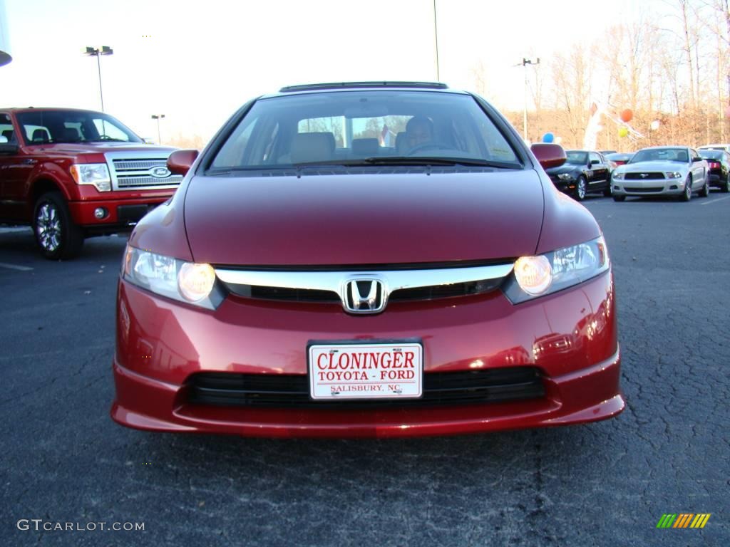 2007 Civic EX-L Sedan - Habanero Red Pearl / Ivory photo #7