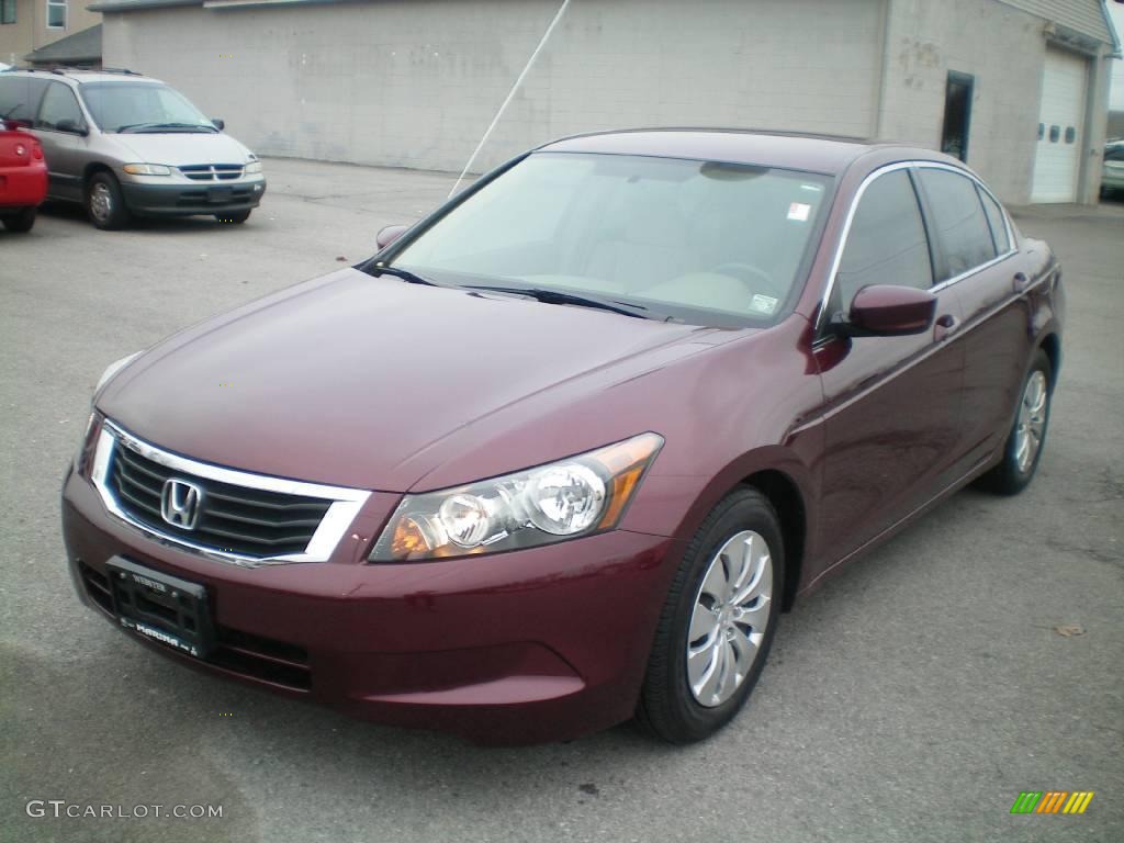 2009 Accord LX Sedan - Basque Red Pearl / Ivory photo #1