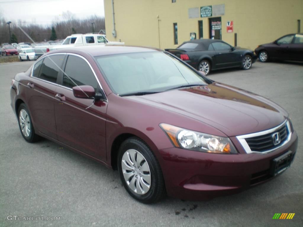 2009 Accord LX Sedan - Basque Red Pearl / Ivory photo #12