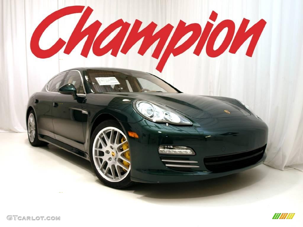 2010 Panamera 4S - Jet Green Metallic / Luxor Beige photo #1