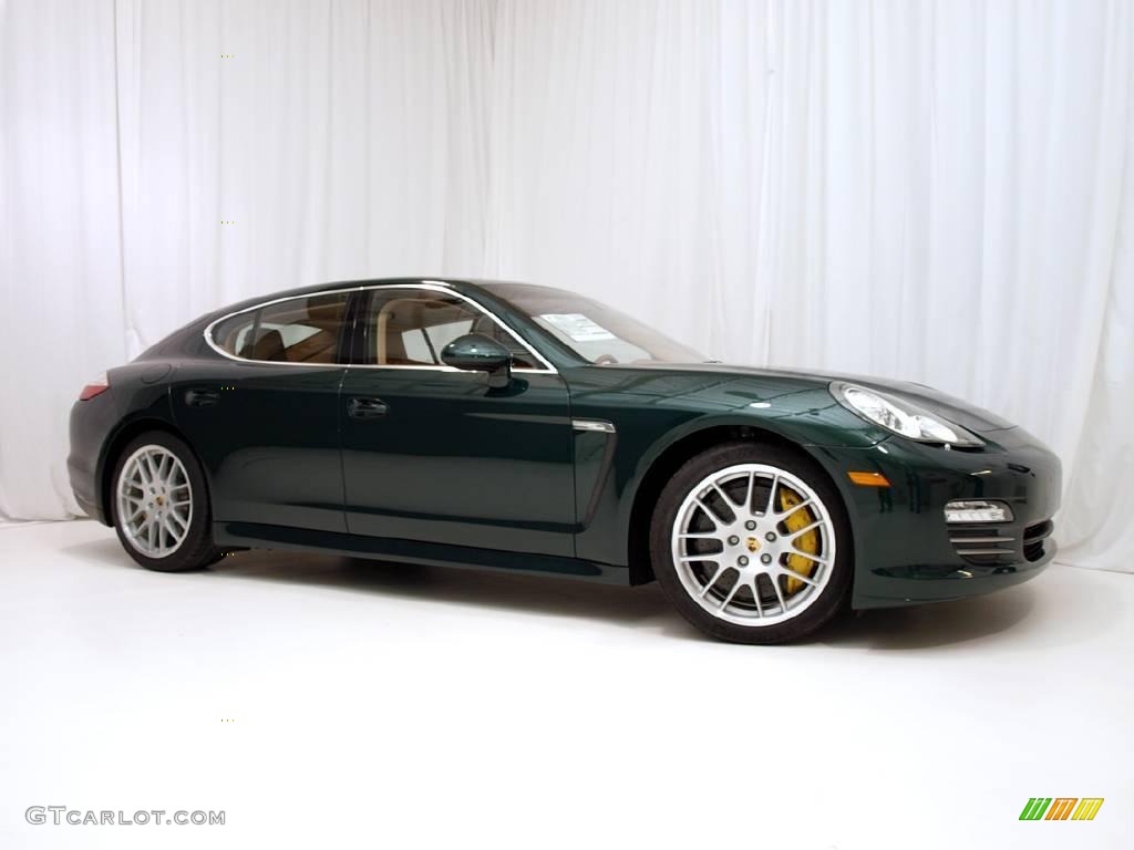 2010 Panamera 4S - Jet Green Metallic / Luxor Beige photo #3