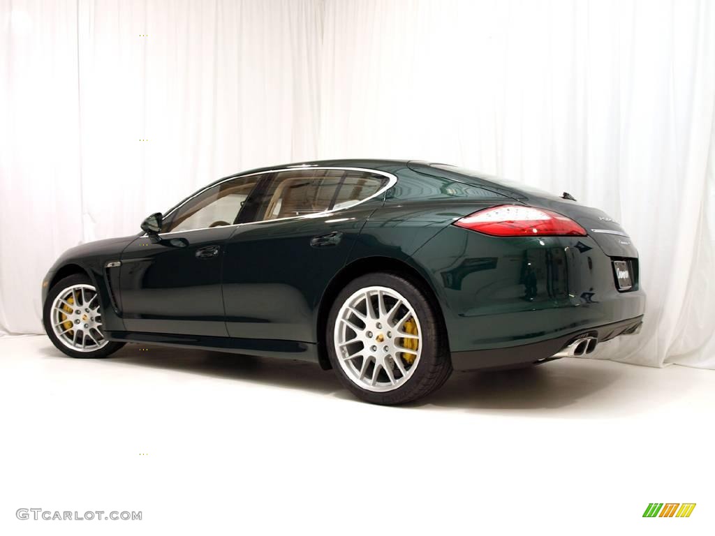 2010 Panamera 4S - Jet Green Metallic / Luxor Beige photo #6