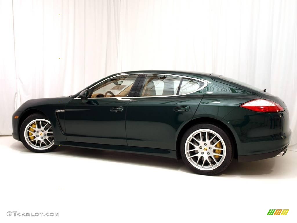 2010 Panamera 4S - Jet Green Metallic / Luxor Beige photo #7