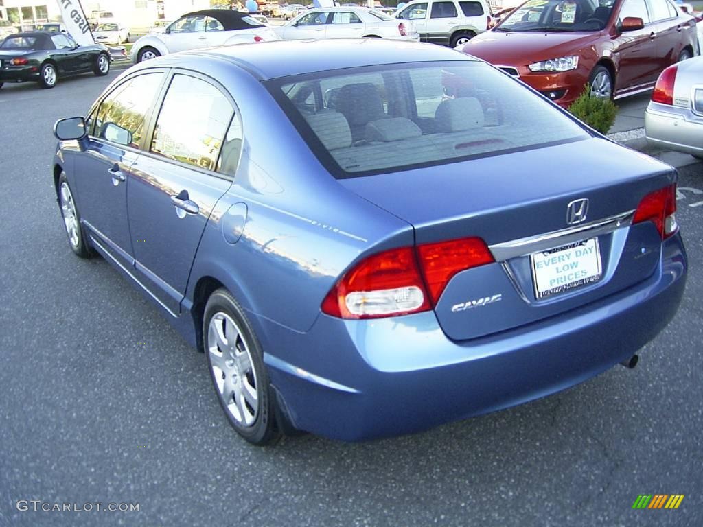 2010 Civic LX Sedan - Atomic Blue Metallic / Gray photo #2