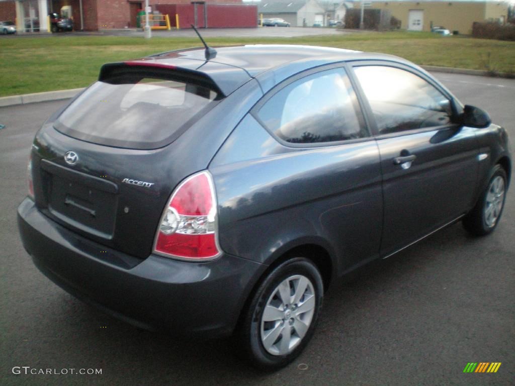 2008 Accent GS Coupe - Charcoal Gray / Gray photo #5