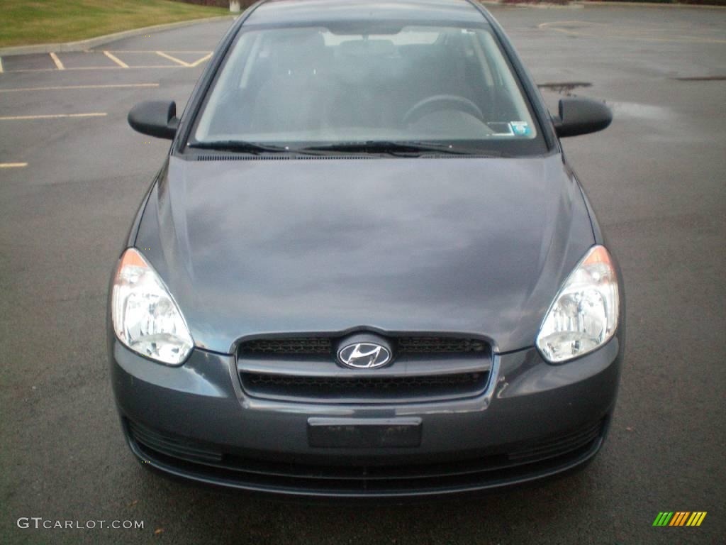 2008 Accent GS Coupe - Charcoal Gray / Gray photo #8