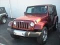 2009 Red Rock Crystal Pearl Coat Jeep Wrangler Sahara 4x4  photo #4