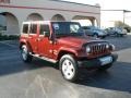 2008 Red Rock Crystal Pearl Jeep Wrangler Unlimited Sahara 4x4  photo #1