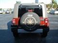 2008 Red Rock Crystal Pearl Jeep Wrangler Unlimited Sahara 4x4  photo #4