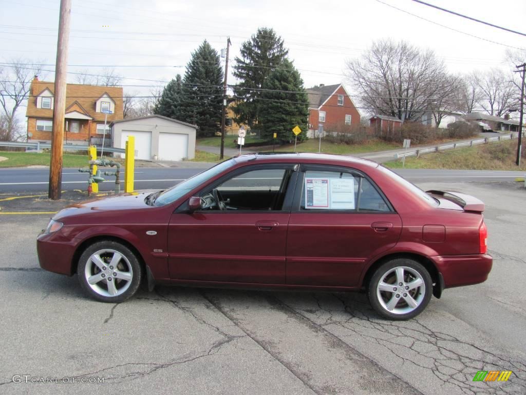 2003 Protege ES - Garnet Red Mica / Gray photo #6